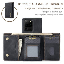 Load image into Gallery viewer, DG.MING M1 Series 3-Fold Multi Card Wallet  Back Cover Shockproof Case with Holder Function, For Samsung Galaxy S20 Ultra, For Samsung Galaxy S20+