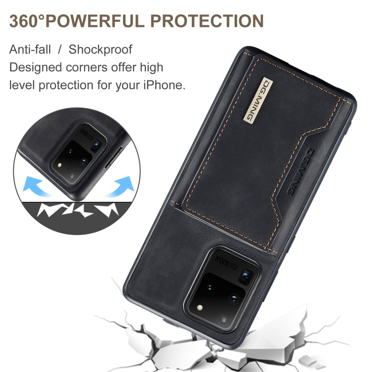 DG.MING M2 Series 3-Fold Multi Card Bag Back Cover Shockproof Case with Wallet & Holder Function