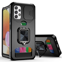 Load image into Gallery viewer, Sliding Camera Cover Design PC + TPU Shockproof Case with Ring Holder &amp; Card Slot, For Samsung Galaxy A32 4G