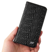 Load image into Gallery viewer, Fierre Shann Crocodile Texture Magnetic Horizontal Flip Genuine Leather Case with Holder &amp; Card Slot, For iPhone 13 mini, For iPhone 13, For iPhone 13 Pro, For iPhone 13 Pro Max