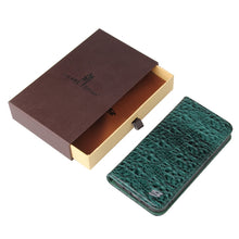 Load image into Gallery viewer, Fierre Shann Crocodile Texture Magnetic Horizontal Flip Genuine Leather Case with Holder &amp; Card Slot, For iPhone 13 mini, For iPhone 13, For iPhone 13 Pro, For iPhone 13 Pro Max