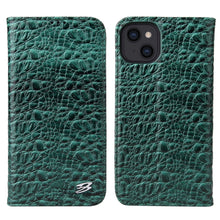 Load image into Gallery viewer, Fierre Shann Crocodile Texture Magnetic Horizontal Flip Genuine Leather Case with Holder &amp; Card Slot, For iPhone 13 mini, For iPhone 13, For iPhone 13 Pro, For iPhone 13 Pro Max
