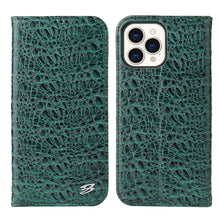 Load image into Gallery viewer, Fierre Shann Crocodile Texture Magnetic Horizontal Flip Genuine Leather Case with Holder &amp; Card Slot, For iPhone 13 mini, For iPhone 13, For iPhone 13 Pro, For iPhone 13 Pro Max