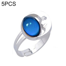 Load image into Gallery viewer, 5 PCS Temperature Sensitive Discoloration Adjustable Open Ring, Heart Gem, Straw Hat Sun Shield, Big Starfish, Big Heart Gem, Dolphin Holding Ball, Guitar, Plum Blossom Gem, Clover, Four-leaf Clover, Four-leaf Flower Gems, Sun Gem, Little Dinosaur, Faw...