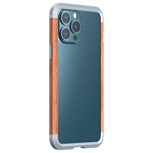 Load image into Gallery viewer, R-JUST Shockproof Iron + Wood Bumper Protective Case, For iPhone 13 Pro Max