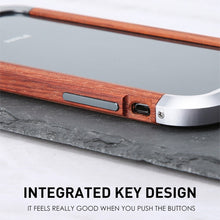 Load image into Gallery viewer, R-JUST Shockproof Iron + Wood Bumper Protective Case, For iPhone 13 Pro Max