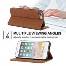 Load image into Gallery viewer, Woven Texture Stitching Magnetic Horizontal Flip PU Leather Case with Holder &amp; Card Slots &amp; Wallet &amp; Lanyard, For iPhone 8 Plus / 7 Plus, For iPhone 11, For iPhone 11 Pro, For iPhone 11 Pro Max, For iPhone 12 / 12 Pro, For iPhone 12 Pro Max            ...