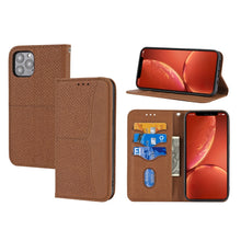 Load image into Gallery viewer, Woven Texture Stitching Magnetic Horizontal Flip PU Leather Case with Holder &amp; Card Slots &amp; Wallet &amp; Lanyard, For iPhone 8 Plus / 7 Plus, For iPhone 11, For iPhone 11 Pro, For iPhone 11 Pro Max, For iPhone 12 / 12 Pro, For iPhone 12 Pro Max            ...
