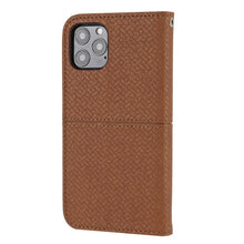Load image into Gallery viewer, Woven Texture Stitching Magnetic Horizontal Flip PU Leather Case with Holder &amp; Card Slots &amp; Wallet &amp; Lanyard, For iPhone 13 Pro, For iPhone 13 Pro Max, For iPhone SE 2022 / SE 2020 / 8 / 7, For iPhone XR, For iPhone X / XS, For iPhone XS Max