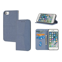 Load image into Gallery viewer, Woven Texture Stitching Magnetic Horizontal Flip PU Leather Case with Holder &amp; Card Slots &amp; Wallet &amp; Lanyard, For iPhone 13 Pro, For iPhone 13 Pro Max, For iPhone SE 2022 / SE 2020 / 8 / 7, For iPhone XR, For iPhone X / XS, For iPhone XS Max