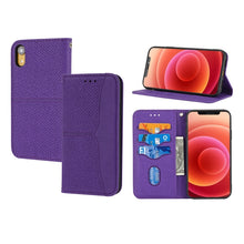 Load image into Gallery viewer, Woven Texture Stitching Magnetic Horizontal Flip PU Leather Case with Holder &amp; Card Slots &amp; Wallet &amp; Lanyard, For iPhone 13 Pro, For iPhone 13 Pro Max, For iPhone SE 2022 / SE 2020 / 8 / 7, For iPhone XR, For iPhone X / XS, For iPhone XS Max