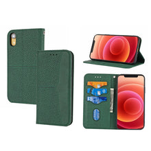 Load image into Gallery viewer, Woven Texture Stitching Magnetic Horizontal Flip PU Leather Case with Holder &amp; Card Slots &amp; Wallet &amp; Lanyard, For iPhone 13 Pro, For iPhone 13 Pro Max, For iPhone SE 2022 / SE 2020 / 8 / 7, For iPhone XR, For iPhone X / XS, For iPhone XS Max