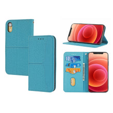 Load image into Gallery viewer, Woven Texture Stitching Magnetic Horizontal Flip PU Leather Case with Holder &amp; Card Slots &amp; Wallet &amp; Lanyard, For iPhone 13 Pro, For iPhone 13 Pro Max, For iPhone SE 2022 / SE 2020 / 8 / 7, For iPhone XR, For iPhone X / XS, For iPhone XS Max