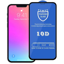 Load image into Gallery viewer, 9H 10D Full Screen Tempered Glass Screen Protector, For iPhone 13 mini  (Black) (1 PC), For iPhone 13 / 13 Pro  (Black) (1 PC), For iPhone 14 Plus / 13 Pro Max (Black) (1 PC)