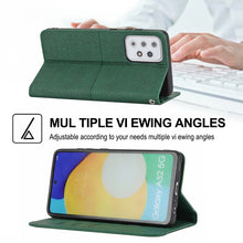 Load image into Gallery viewer, Woven Texture Stitching Magnetic Horizontal Flip PU Leather Case with Holder &amp; Card Slots &amp; Wallet &amp; Lanyard, For Samsung Galaxy A52 4G / 5G, For Samsung Galaxy S20 FE, For Samsung Galaxy A02s 164mm, For Samsung Galaxy A02s 166mm                       ...