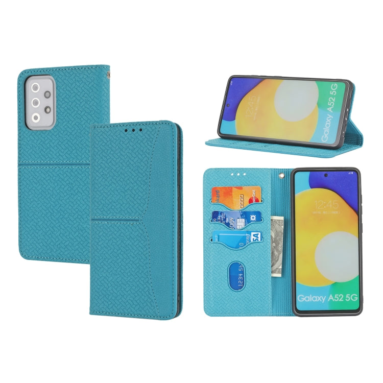 Woven Texture Stitching Magnetic Horizontal Flip PU Leather Case with Holder & Card Slots & Wallet & Lanyard, For Samsung Galaxy A52 4G / 5G, For Samsung Galaxy S20 FE, For Samsung Galaxy A02s 164mm, For Samsung Galaxy A02s 166mm                       ...