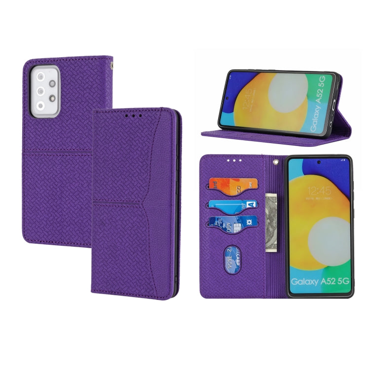 Woven Texture Stitching Magnetic Horizontal Flip PU Leather Case with Holder & Card Slots & Wallet & Lanyard, For Samsung Galaxy A52 4G / 5G, For Samsung Galaxy S20 FE, For Samsung Galaxy A02s 164mm, For Samsung Galaxy A02s 166mm                       ...
