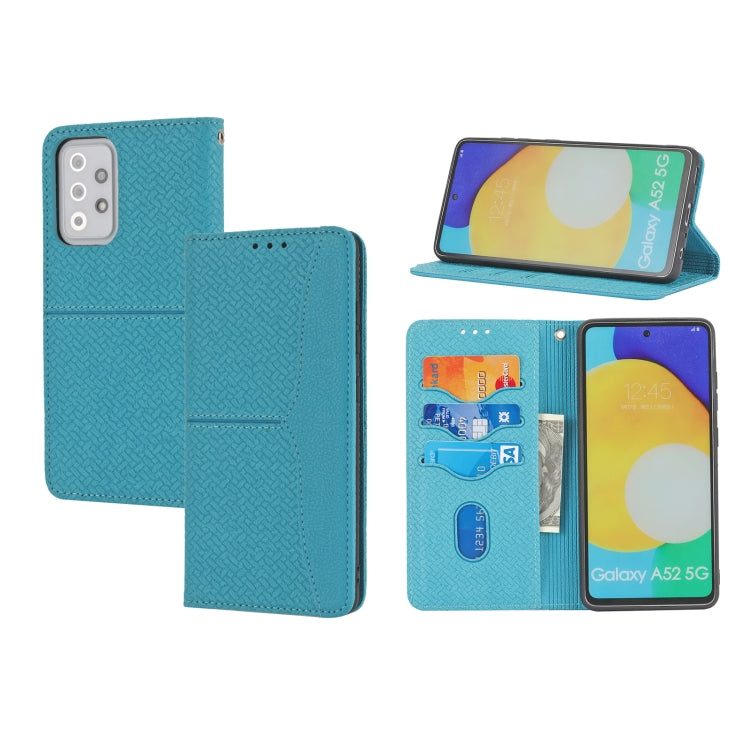 Woven Texture Stitching Magnetic Horizontal Flip PU Leather Case with Holder & Card Slots & Wallet & Lanyard, For Samsung Galaxy A52 4G / 5G, For Samsung Galaxy S20 FE, For Samsung Galaxy A02s 164mm, For Samsung Galaxy A02s 166mm                       ...