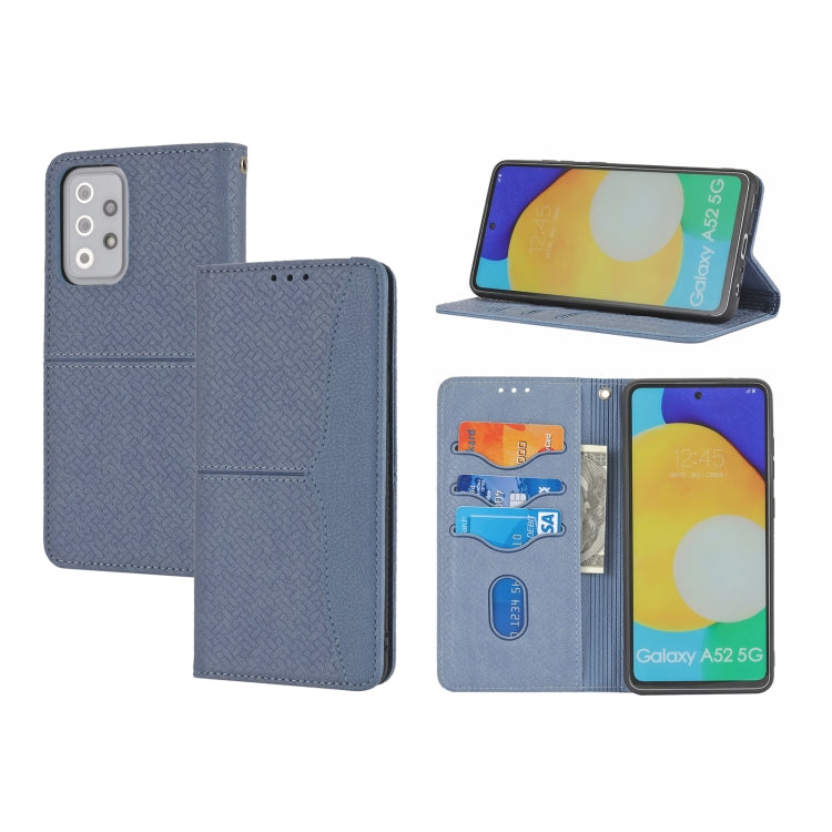 Woven Texture Stitching Magnetic Horizontal Flip PU Leather Case with Holder & Card Slots & Wallet & Lanyard, For Samsung Galaxy A52 4G / 5G, For Samsung Galaxy S20 FE, For Samsung Galaxy A02s 164mm, For Samsung Galaxy A02s 166mm                       ...