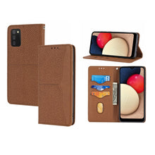 Load image into Gallery viewer, Woven Texture Stitching Magnetic Horizontal Flip PU Leather Case with Holder &amp; Card Slots &amp; Wallet &amp; Lanyard, For Samsung Galaxy A52 4G / 5G, For Samsung Galaxy S20 FE, For Samsung Galaxy A02s 164mm, For Samsung Galaxy A02s 166mm                       ...