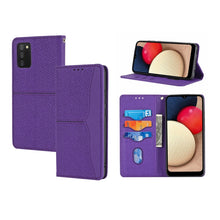 Load image into Gallery viewer, Woven Texture Stitching Magnetic Horizontal Flip PU Leather Case with Holder &amp; Card Slots &amp; Wallet &amp; Lanyard, For Samsung Galaxy A52 4G / 5G, For Samsung Galaxy S20 FE, For Samsung Galaxy A02s 164mm, For Samsung Galaxy A02s 166mm                       ...