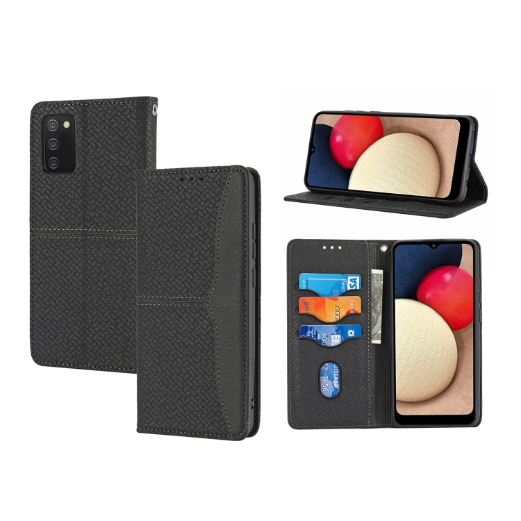 Woven Texture Stitching Magnetic Horizontal Flip PU Leather Case with Holder & Card Slots & Wallet & Lanyard, For Samsung Galaxy A52 4G / 5G, For Samsung Galaxy S20 FE, For Samsung Galaxy A02s 164mm, For Samsung Galaxy A02s 166mm                       ...