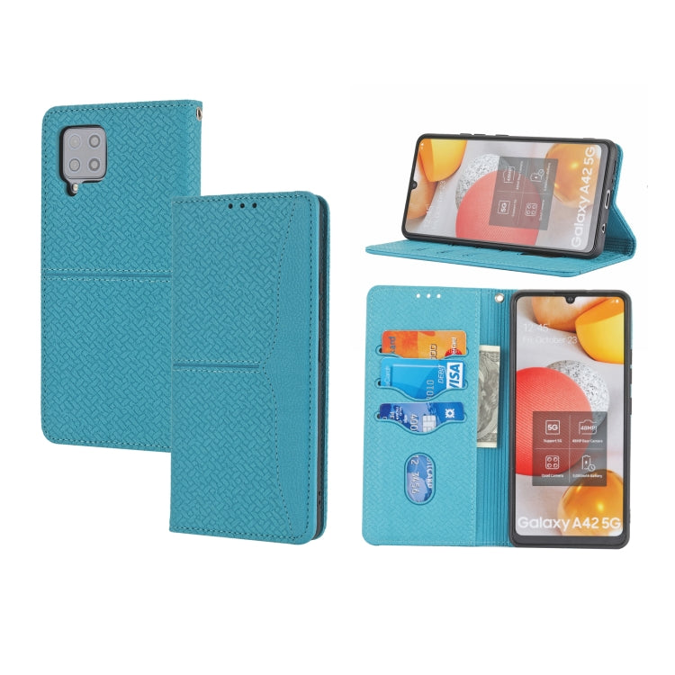 Woven Texture Stitching Magnetic Horizontal Flip PU Leather Case with Holder & Card Slots & Wallet & Lanyard, For Samsung Galaxy A52 4G / 5G, For Samsung Galaxy S20 FE, For Samsung Galaxy A02s 164mm, For Samsung Galaxy A02s 166mm                       ...