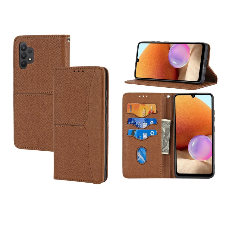 Woven Texture Stitching Magnetic Horizontal Flip PU Leather Case with Holder & Card Slots & Wallet & Lanyard, For Samsung Galaxy A32 4G, For Samsung Galaxy A32 5G, For Samsung Galaxy A42 5G, For Samsung Galaxy A51, For Samsung Galaxy A71               ...