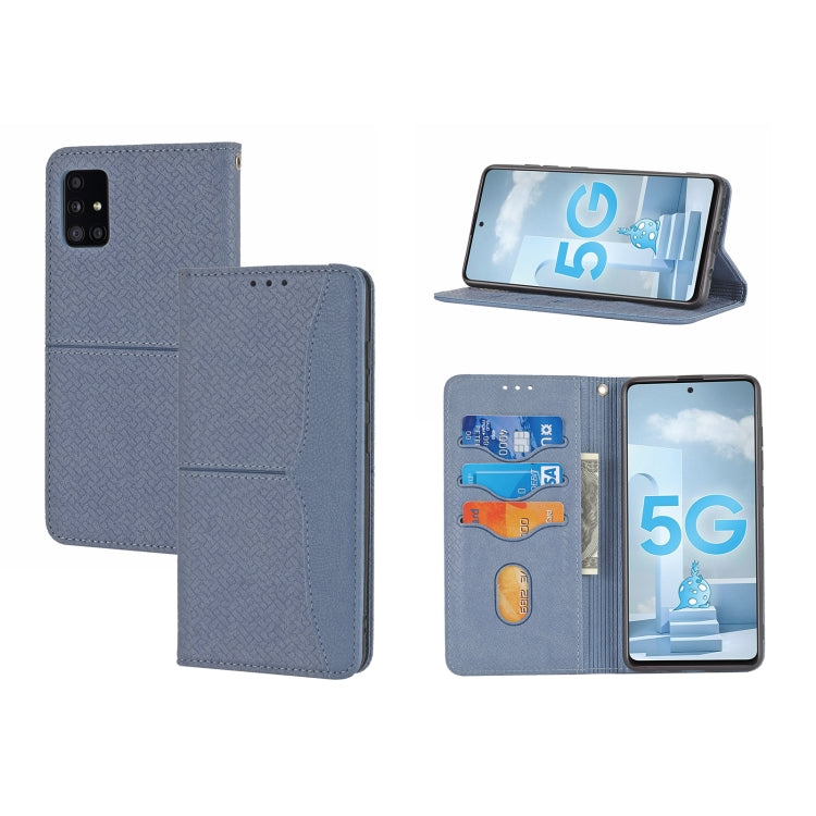 Woven Texture Stitching Magnetic Horizontal Flip PU Leather Case with Holder & Card Slots & Wallet & Lanyard, For Samsung Galaxy A32 4G, For Samsung Galaxy A32 5G, For Samsung Galaxy A42 5G, For Samsung Galaxy A51, For Samsung Galaxy A71               ...