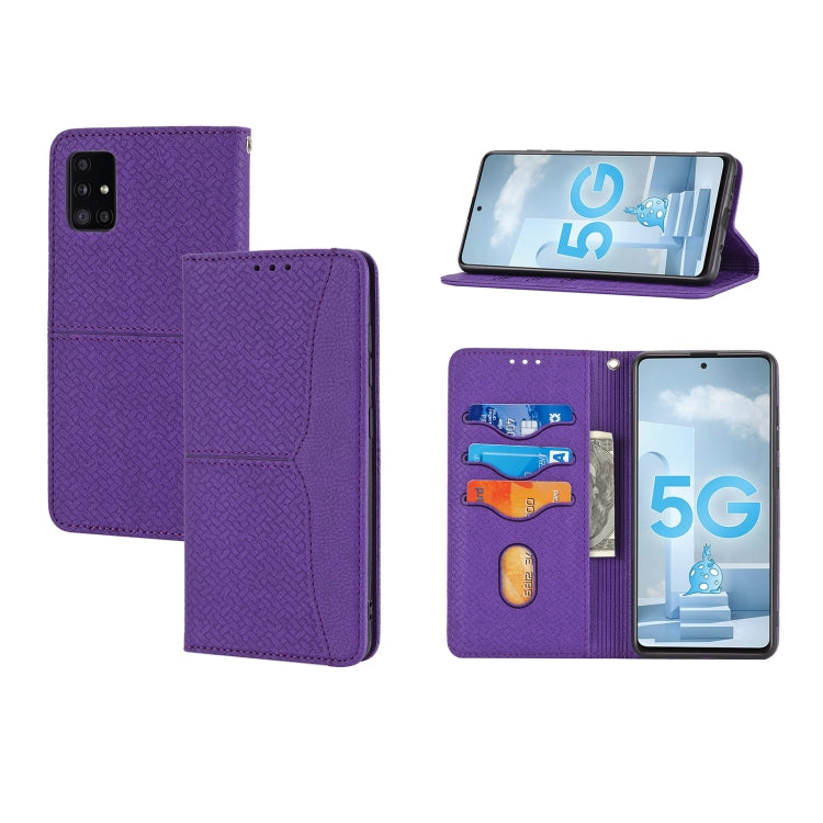 Woven Texture Stitching Magnetic Horizontal Flip PU Leather Case with Holder & Card Slots & Wallet & Lanyard, For Samsung Galaxy A32 4G, For Samsung Galaxy A32 5G, For Samsung Galaxy A42 5G, For Samsung Galaxy A51, For Samsung Galaxy A71               ...