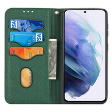 Load image into Gallery viewer, Woven Texture Stitching Magnetic Horizontal Flip PU Leather Case with Holder &amp; Card Slots &amp; Wallet &amp; Lanyard, For Samsung Galaxy S21+ 5G, For Samsung Galaxy S21 Ultra 5G
