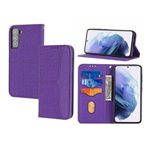 Load image into Gallery viewer, Woven Texture Stitching Magnetic Horizontal Flip PU Leather Case with Holder &amp; Card Slots &amp; Wallet &amp; Lanyard, For Samsung Galaxy S21+ 5G, For Samsung Galaxy S21 Ultra 5G