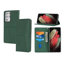 Load image into Gallery viewer, Woven Texture Stitching Magnetic Horizontal Flip PU Leather Case with Holder &amp; Card Slots &amp; Wallet &amp; Lanyard, For Samsung Galaxy S21+ 5G, For Samsung Galaxy S21 Ultra 5G