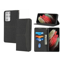 Load image into Gallery viewer, Woven Texture Stitching Magnetic Horizontal Flip PU Leather Case with Holder &amp; Card Slots &amp; Wallet &amp; Lanyard, For Samsung Galaxy S21+ 5G, For Samsung Galaxy S21 Ultra 5G