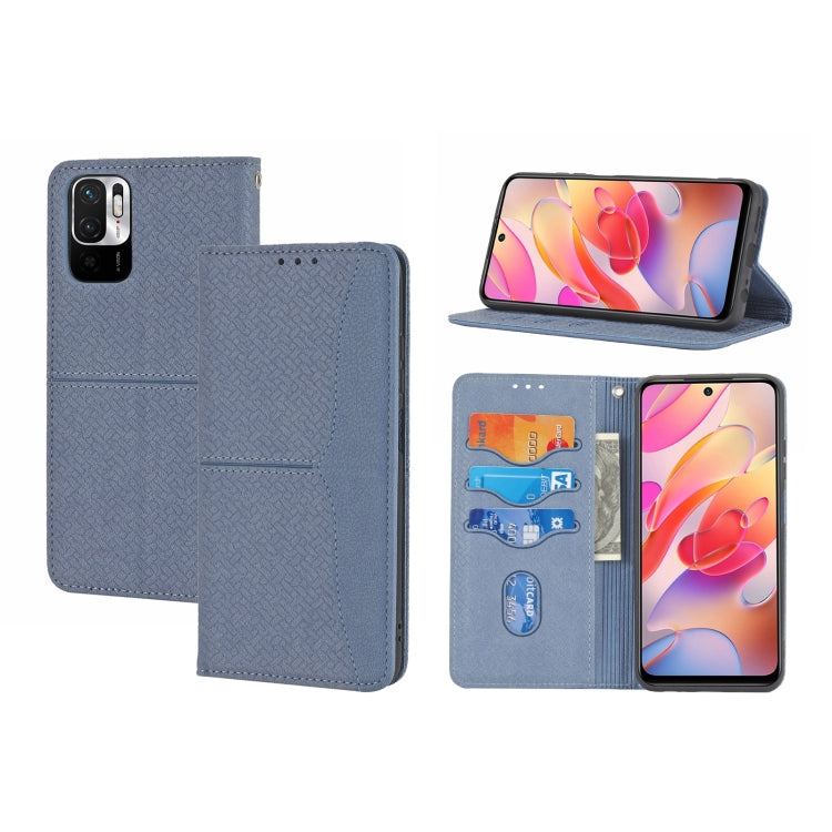 Woven Texture Stitching Magnetic Horizontal Flip PU Leather Case with Holder & Card Slots & Wallet & Lanyard, For Xiaomi Redmi Note 9 5G, For Xiaomi Redmi Note 9 Pro Max, For Xiaomi Redmi Note 10, For Xiaomi Redmi Note 10 5G                            ...