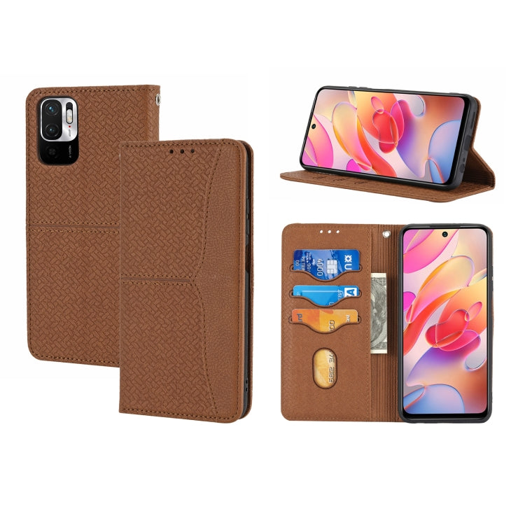 Woven Texture Stitching Magnetic Horizontal Flip PU Leather Case with Holder & Card Slots & Wallet & Lanyard, For Xiaomi Redmi Note 9 5G, For Xiaomi Redmi Note 9 Pro Max, For Xiaomi Redmi Note 10, For Xiaomi Redmi Note 10 5G                            ...