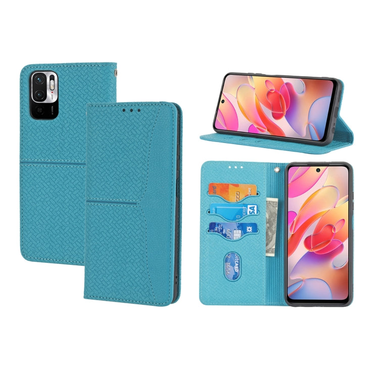 Woven Texture Stitching Magnetic Horizontal Flip PU Leather Case with Holder & Card Slots & Wallet & Lanyard, For Xiaomi Redmi Note 9 5G, For Xiaomi Redmi Note 9 Pro Max, For Xiaomi Redmi Note 10, For Xiaomi Redmi Note 10 5G                            ...