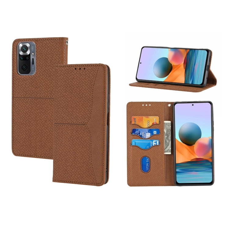 Woven Texture Stitching Magnetic Horizontal Flip PU Leather Case with Holder & Card Slots & Wallet & Lanyard, For Xiaomi Redmi Note 9 5G, For Xiaomi Redmi Note 9 Pro Max, For Xiaomi Redmi Note 10, For Xiaomi Redmi Note 10 5G                            ...