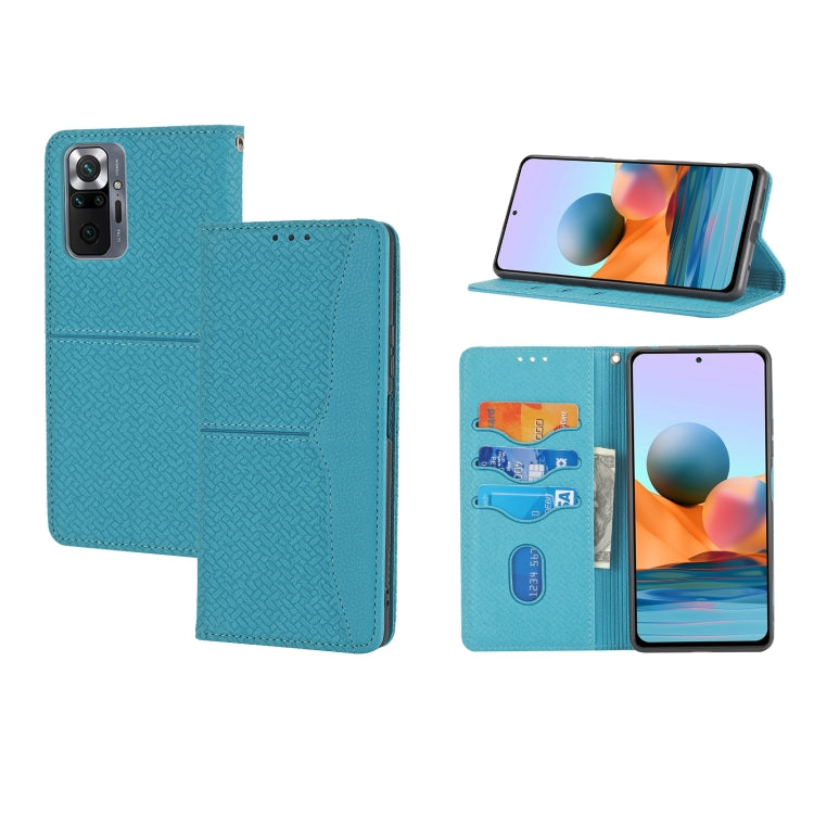 Woven Texture Stitching Magnetic Horizontal Flip PU Leather Case with Holder & Card Slots & Wallet & Lanyard, For Xiaomi Redmi Note 9 5G, For Xiaomi Redmi Note 9 Pro Max, For Xiaomi Redmi Note 10, For Xiaomi Redmi Note 10 5G                            ...