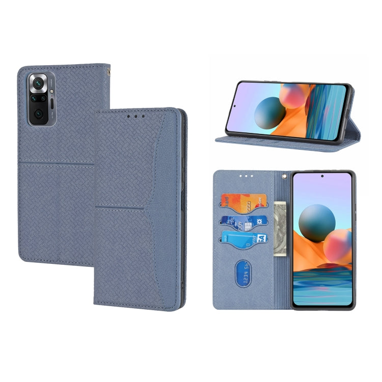 Woven Texture Stitching Magnetic Horizontal Flip PU Leather Case with Holder & Card Slots & Wallet & Lanyard, For Xiaomi Redmi Note 9 5G, For Xiaomi Redmi Note 9 Pro Max, For Xiaomi Redmi Note 10, For Xiaomi Redmi Note 10 5G                            ...