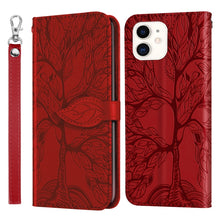 Load image into Gallery viewer, Life of Tree Embossing Pattern Horizontal Flip Leather Case with Holder &amp; Card Slot &amp; Wallet &amp; Photo Frame &amp; Lanyard, For iPhone 13 mini, For iPhone 13, For iPhone 13 Pro, For iPhone 13 Pro Max