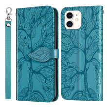 Load image into Gallery viewer, Life of Tree Embossing Pattern Horizontal Flip Leather Case with Holder &amp; Card Slot &amp; Wallet &amp; Photo Frame &amp; Lanyard, For iPhone 13 mini, For iPhone 13, For iPhone 13 Pro, For iPhone 13 Pro Max