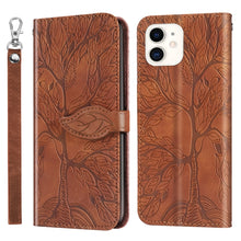 Load image into Gallery viewer, Life of Tree Embossing Pattern Horizontal Flip Leather Case with Holder &amp; Card Slot &amp; Wallet &amp; Photo Frame &amp; Lanyard, For iPhone 13 mini, For iPhone 13, For iPhone 13 Pro, For iPhone 13 Pro Max