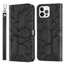 Load image into Gallery viewer, Life of Tree Embossing Pattern Horizontal Flip Leather Case with Holder &amp; Card Slot &amp; Wallet &amp; Photo Frame &amp; Lanyard, For iPhone 13 mini, For iPhone 13, For iPhone 13 Pro, For iPhone 13 Pro Max
