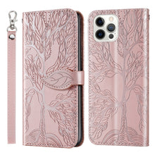 Load image into Gallery viewer, Life of Tree Embossing Pattern Horizontal Flip Leather Case with Holder &amp; Card Slot &amp; Wallet &amp; Photo Frame &amp; Lanyard, For iPhone 13 mini, For iPhone 13, For iPhone 13 Pro, For iPhone 13 Pro Max