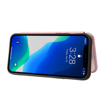 Load image into Gallery viewer, Carbon Fiber Texture Magnetic Horizontal Flip TPU + PC + PU Leather Case with Card Slot, For iPhone 13 Pro Max, For iPhone 13 Pro, For iPhone 13, For iPhone 13 mini