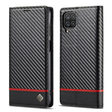 Load image into Gallery viewer, LC.IMEEKE Carbon Fiber PU + TPU Horizontal Flip Leather Case with Holder &amp; Card Slot &amp; Wallet, For Samsung Galaxy A12 5G, For Samsung Galaxy A22 4G, For Samsung Galaxy A22 5G, For Samsung Galaxy A32 4G, For Samsung Galaxy A51 4G / M40s                 ...