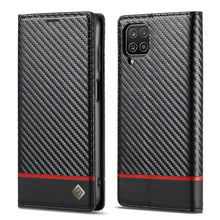 Load image into Gallery viewer, LC.IMEEKE Carbon Fiber PU + TPU Horizontal Flip Leather Case with Holder &amp; Card Slot &amp; Wallet, For Samsung Galaxy A12 5G, For Samsung Galaxy A22 4G, For Samsung Galaxy A22 5G, For Samsung Galaxy A32 4G, For Samsung Galaxy A51 4G / M40s                 ...