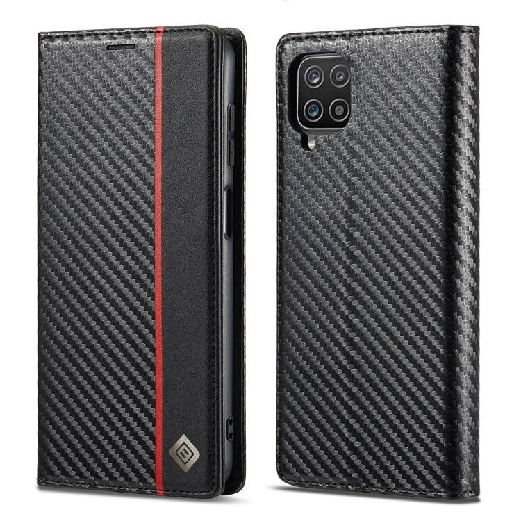 LC.IMEEKE Carbon Fiber PU + TPU Horizontal Flip Leather Case with Holder & Card Slot & Wallet, For Samsung Galaxy A12 5G, For Samsung Galaxy A22 4G, For Samsung Galaxy A22 5G, For Samsung Galaxy A32 4G, For Samsung Galaxy A51 4G / M40s                 ...