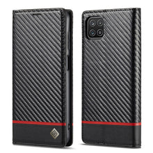 Load image into Gallery viewer, LC.IMEEKE Carbon Fiber PU + TPU Horizontal Flip Leather Case with Holder &amp; Card Slot &amp; Wallet, For Samsung Galaxy A12 5G, For Samsung Galaxy A22 4G, For Samsung Galaxy A22 5G, For Samsung Galaxy A32 4G, For Samsung Galaxy A51 4G / M40s                 ...